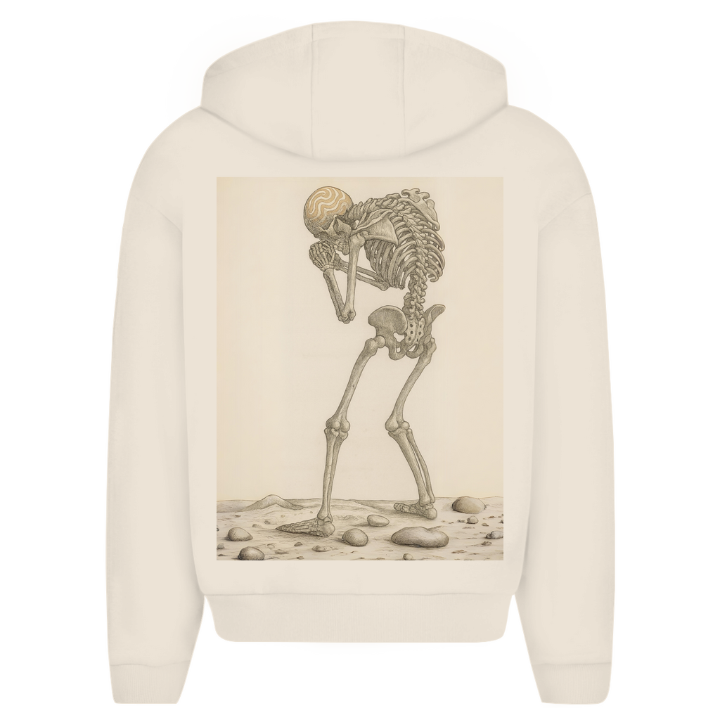 Herren Oversize Zipper Hoodie LUCID SKELETON